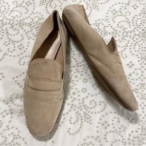 J. Crew nude suede loafers size 9.5